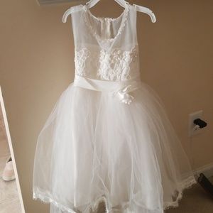 White high low flower girl dress!!